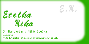 etelka miko business card